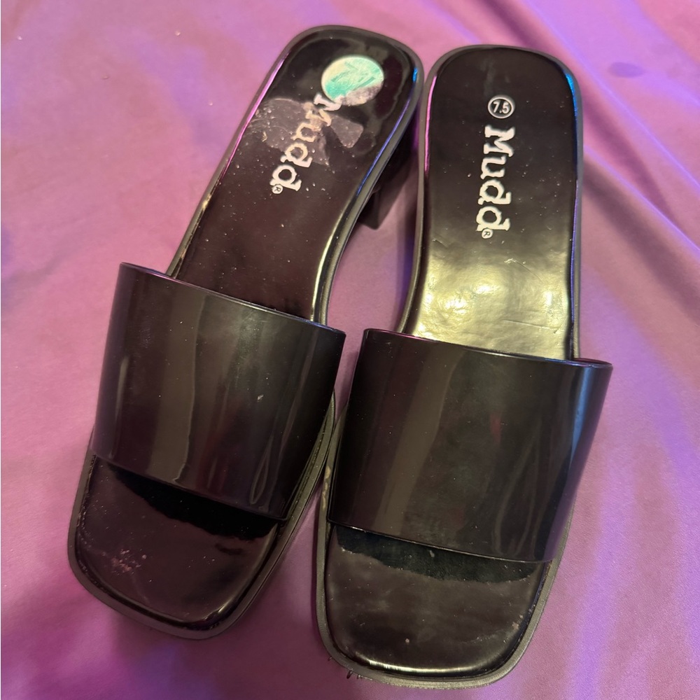 Black heels, worn once